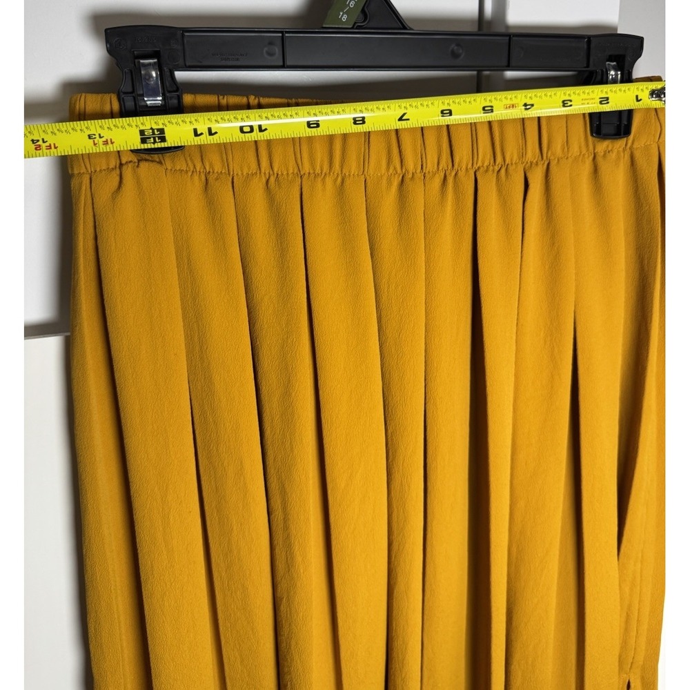 TOPSHOP  Yellow Pleated Midi/Maxi Skirt Women's‎ UK 10 US M - Picture 8 of 10